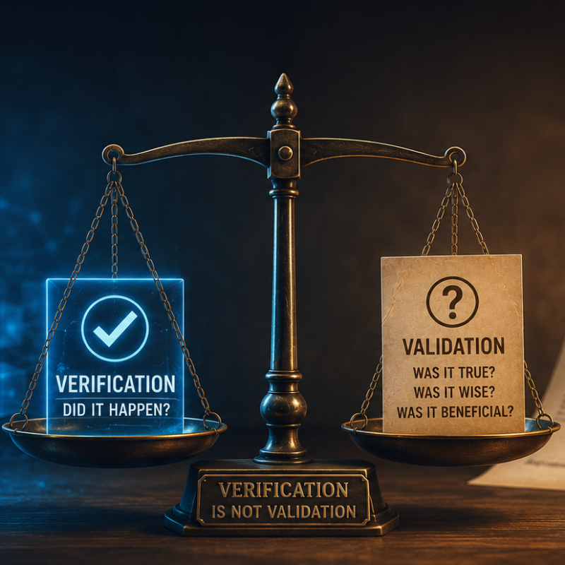 Just Because It's on the Blockchain Doesn't Mean It's True — Verification is not validation